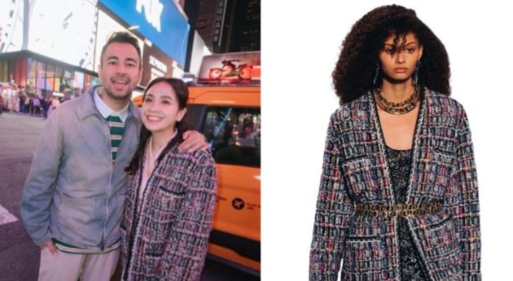 Nagita Slavina Tampil Elegan di Times Square, Jaket Chanel Rp400 Juta Jadi Sorotan