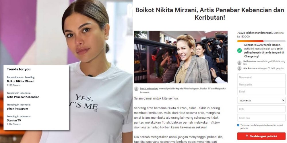 Heboh! Petisi Boikot Nikita Mirzani Ditandatangai Puluhan Ribu Orang Hingga Trending Di Twitter