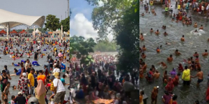 Pantai Ancol dan Batu Karas Pangandaran Trending, Tiru Kerumunan di Sungai Gangga India Gaes