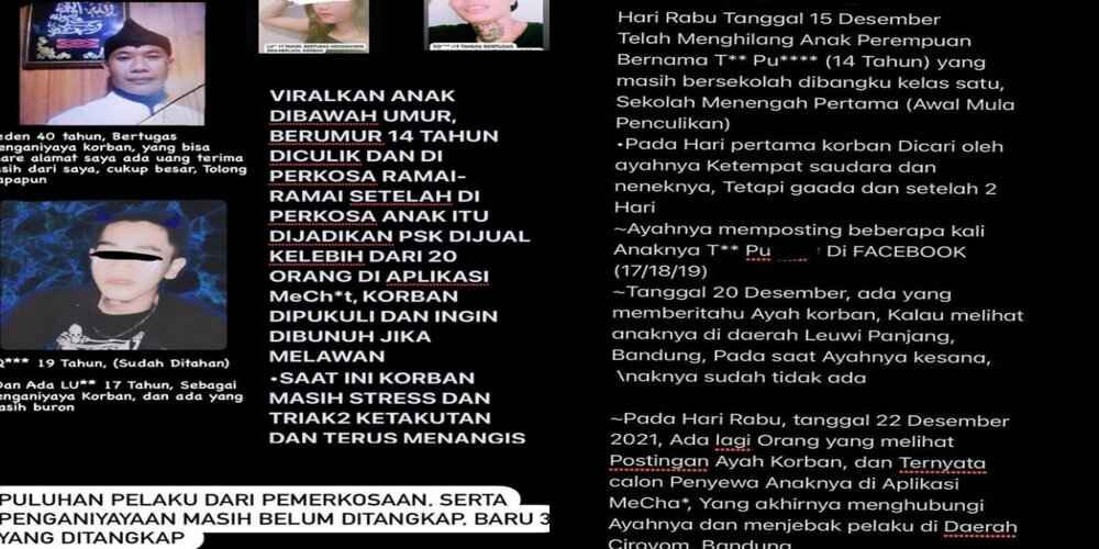 Fakta-fakta Penculikan Anak 14 Tahun di Bandung, Dijual dan Diperkosa 20 Orang