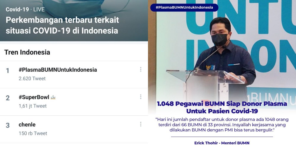 Tagar #PlasmaBUMNuntukIndonesia Puncaki Trending Topic Twitter, Simak Fakta Selengkapnya Gaes!