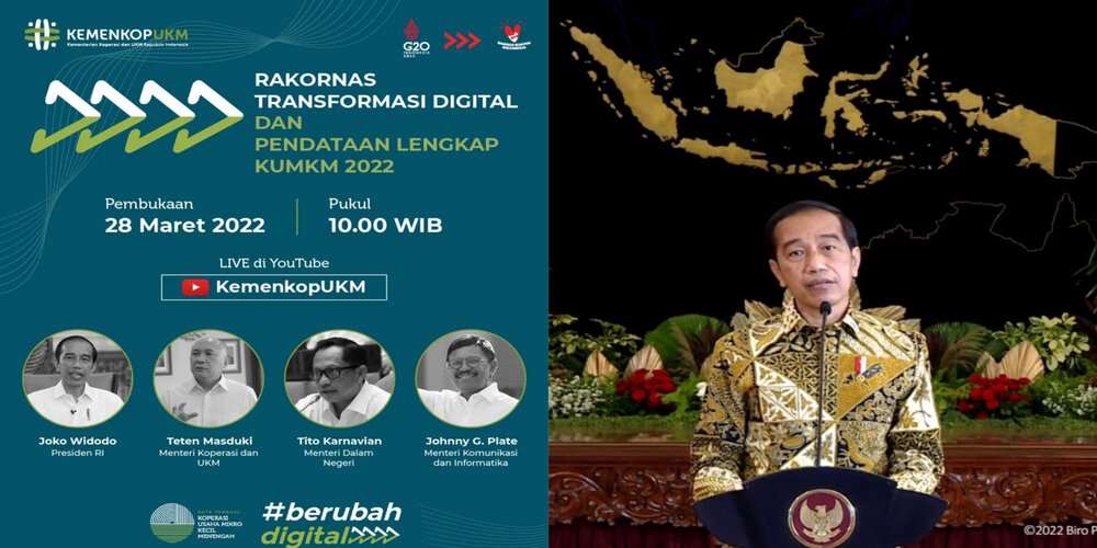 Hadir Dalam Rakornas KEMENKOP UKM, Presiden Jokowi Optimis Percepatan Transformasi Digital 2024