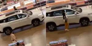 Bikin Heboh, Wanita Ini Bawa Mobil Masuk ke Dalam Mal, Auto Viral di TikTok