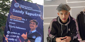 Viral Sandy Saputra di Spanduk Sekolah: TikToker Nomer Satu Se-Indonesia