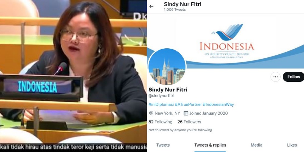 Ini Akun Twitter Sindy Nur Fitry, Diplomat RI yang Lawan Tuduhan HAM Vanuatu di Sidang PBB