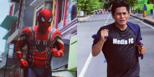 Viral Spiderman Muncul di Sulawesi Selatan dan Sebar Masker, Keren Banget Gaes!