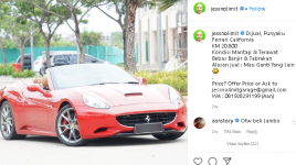 Jess No Limit Jual Mobil Ferari di Instagram, Ini Kata Netizen