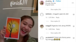 Unggah Kebolehan Melukis, Instagram Chika Chandrika Diserbu Netizen Penggemar Fuji-Thariq