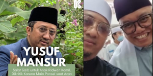 Video Lengkap Ustaz Yusuf Mansur Main HP di Saat Azan dalam Shalat Gaib Eril Khan, Tuai Kritik!