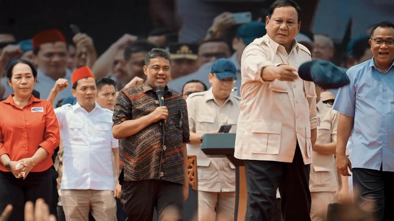 Pidato di Monas, Prabowo Janji Perjuangkan Kesejahteraan Buruh