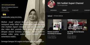 Fakta 2 Video Milik Mantan Menkes Siti Fadilah Supari Dihapus Pihak YouTube