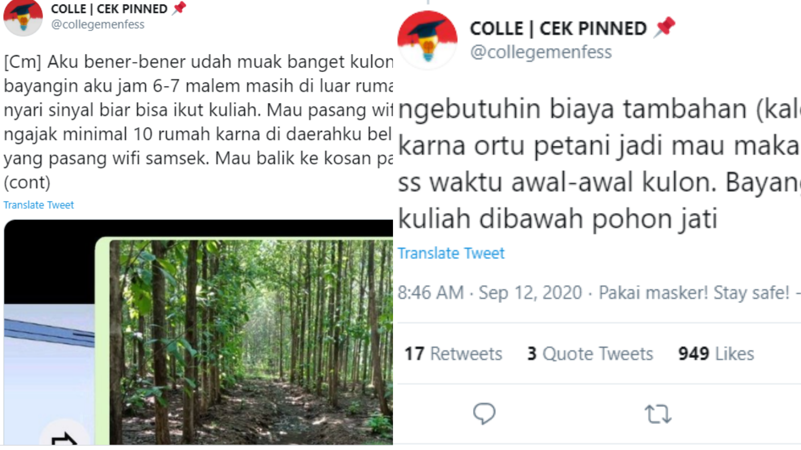 Viral Kisah Siswa Harus ke Hutan untuk UTS sampai Jam 7 Malam, Respon Netizen Positif Betul