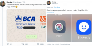 Viral Netizen Kreatif Nomor Rekening Jadi Sticker Whastapp, Wajib Coba Nih