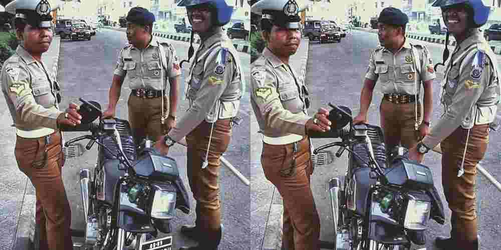 Viral Potret Polisi Jadul Tahun 1988, Pakaian Ketat Bikin Salfok Netizen Gaes