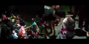 Viral Video Emak-emak di Banyuwangi Tabrak Joki Balap Liar di Jalan Raya Gaes