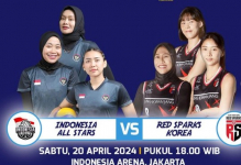 Hari Ini! Red Sparks Akan Berlaga Lawan Indonesia All Stars di Fun Volleyball