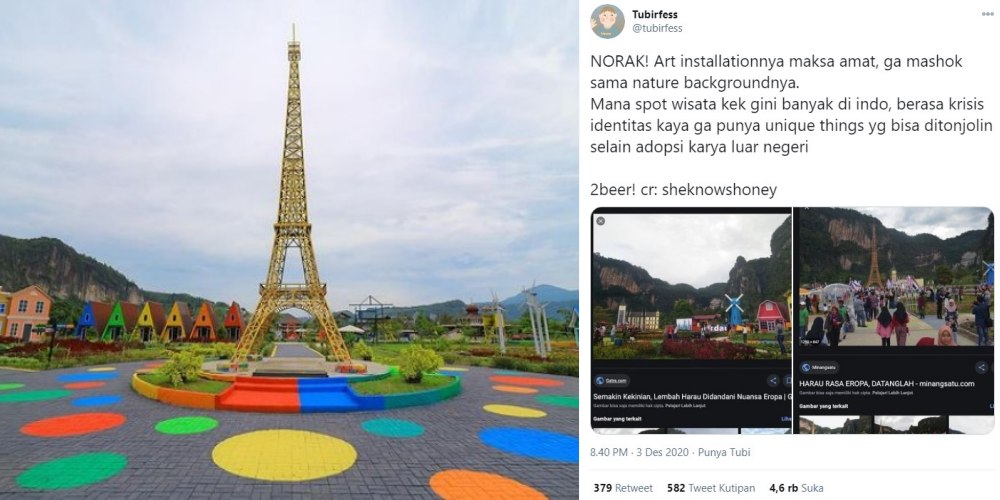 Wadaw, Viral Tempat Wisata Lokal Maksain Ala Luar Negeri, Netizen: Krisis Identitas